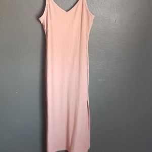 Ribbed pink dress